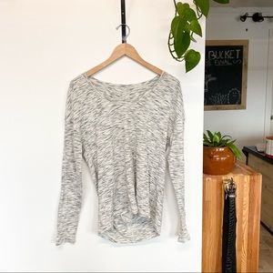Black & Grey Lululemon scoop neck long sleeve top